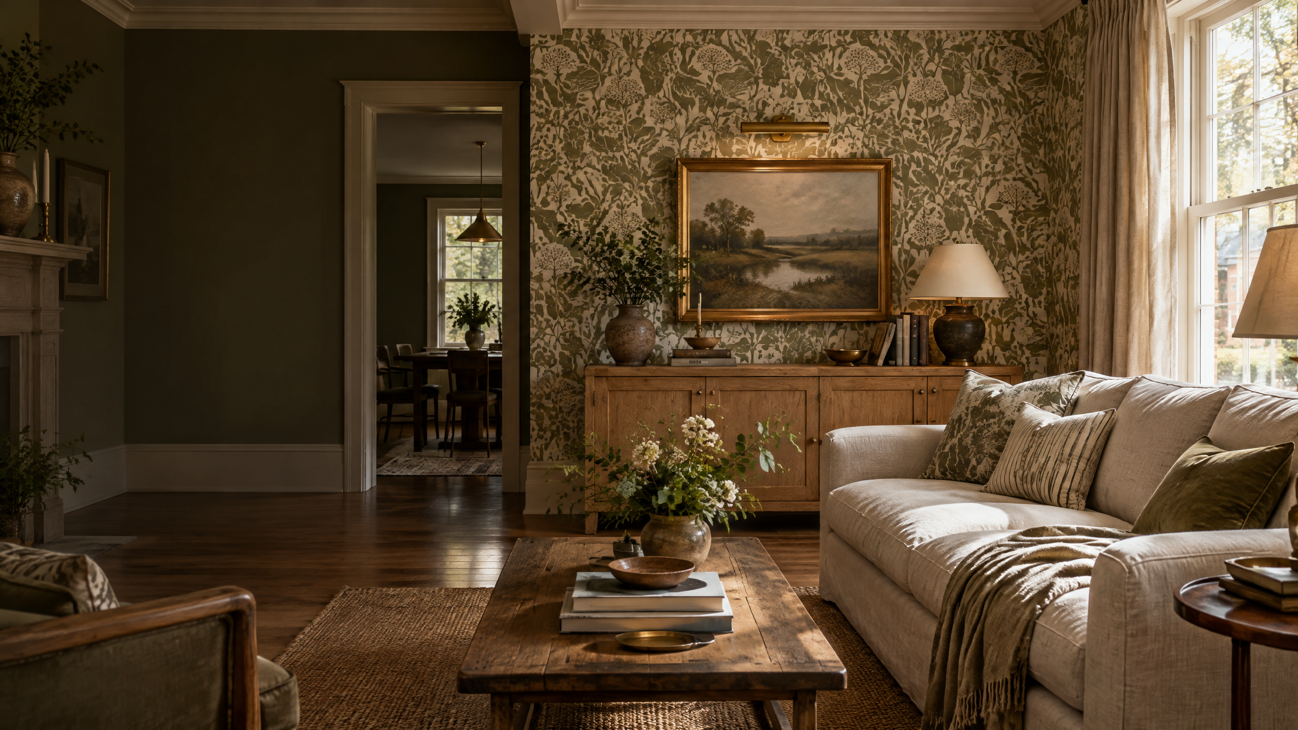 Professional interior featuring professionally installed wallpaper by Wisconsin Patterns
